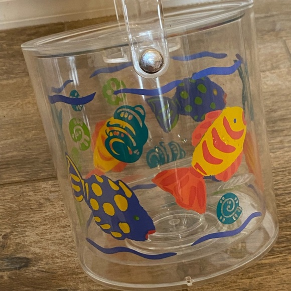 Vintage Fish Theme 80s/90s Acrylic Ice Bucket - Picture 3 of 6